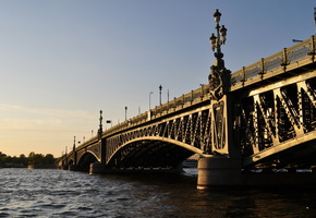 питер, санкт-петербург, река, Мост