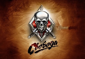 череп, мечи, Stalker, фон, свобода