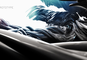 надпись, Prototype, абстракция, графика, завихрения, свет