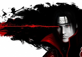 itachi uchiha, Naruto, tanathe, арт, akatsuki