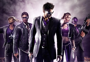 оружие, девушка, мужики, Saints row, the third