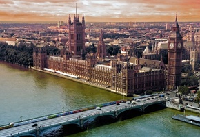 темза, мост, Город, биг-бен, река, лондон, london