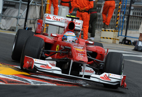 болид, скорость, Sport, wallpapers, монте-карло, поворот, город