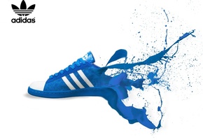 брызги, синий, краска, adidas, цвет, Адидас, кроссовки
