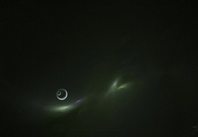 Deep space, спутник, бесконечность, звезды, планета