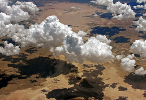 тени, облаков, полет, природа, Clouds