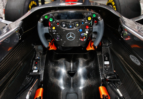 formula 1, болид, mclaren, mercedes, Руль, формула 1