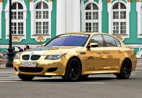 Золото, смотра, красавицы, машины, bmw m5