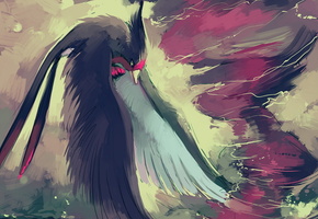 уранаг, птица, крылья, смерч, , Покемон