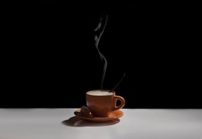 силуэт, чашка, блюдце, девушка, Кофе, фигура