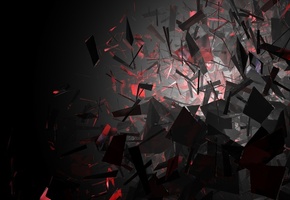 abstract, осколки, рендеринг, Абстракция