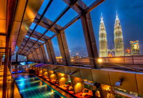 небоскребы, Малайзия, бассейн