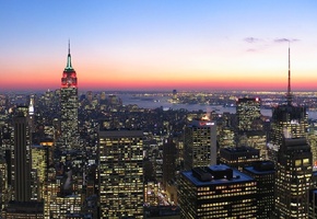 wallpapers, город, Multi monitors, usa, ny, мегаполис, нью-йорк, new york city