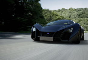 машина, дорога, скорость, Авто, marussia b2 sports coupe