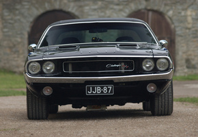 Dodge, rt, чёрный, обоина, challenger