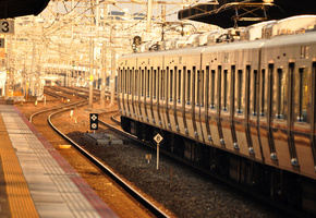 железная дорога, состав, Перон, вагон, поезд, рельсы