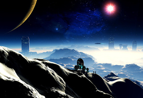 космос, звезда, Планета