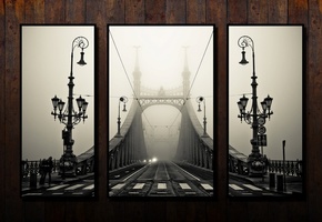 мост, ретро, фрагмент, Фото