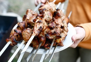 вкусно, лето, мясо, Шашлык, шампуры