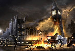 танки, солдаты, Война, бутылки, перестрелка, автоматы