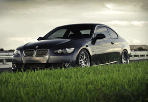 купе, авто обои, бмв, Bmw, тачки, тачка, 335i coupe, трава