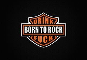 Rock, harley davidson, fuck, drink