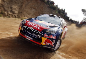 Rally, wrc, занос, авто, sebastien loeb, ралли, citroen