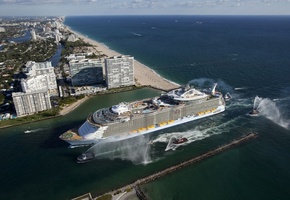 лайнер, корабль, Море