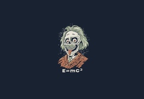 e=mc2, Эйнштейн, зомби, мертвяк