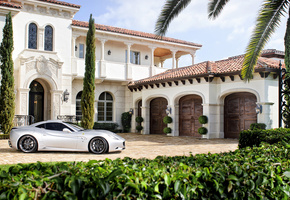 villa, ferrari, Ferrari california, особняк, феррари, вилла