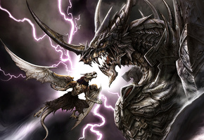 молния, доспехи, Дракон, зубы