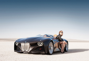 равнина, кабриолет, бмв, пески, спорткар, диски, Фон