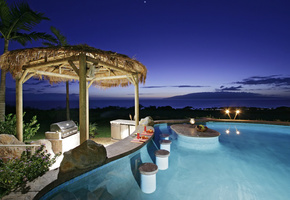 , деревья, Праздник, бассейн, природы