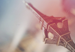 Эйфелева башня, стекло, отражение, 