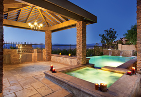 пейзаж, свечи, природы, Бассейн