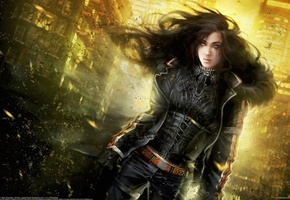 cgwallpapers, ветер, Kira dust crow, девушка