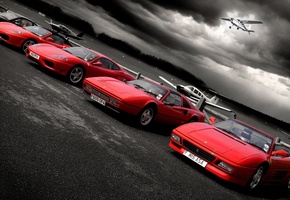 самолеты, площадка, Ferrari