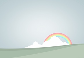 радуга, облака, Вектор