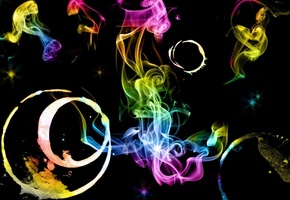 черный фон, цвета, Краски, цвета, радуга