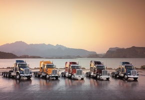 вода, горы, Грузовики