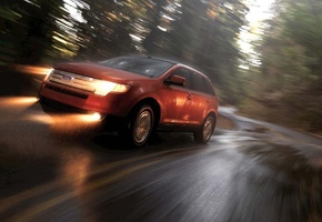 дождь, Ford, скорость, дорога