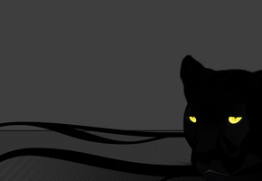 кошка, глаза, Пантера, серый