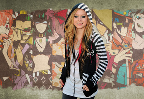 улыбка, Lavigne, в капюшоне