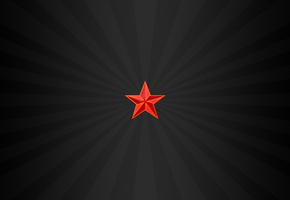 Минимализм, красное, звезда