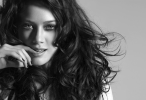 черный, ногти, серый, Обои, hilary duff, брюнетка