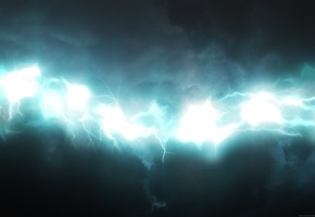 белый, Свечение, молнии, голубой