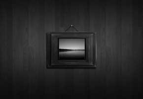 стена, черно-белая, Картина