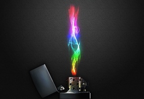 огонь, цвет, зажигалка, Color flame