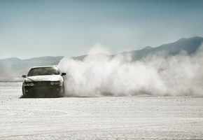 bmw, занос, Пустыня, пыль, дрифт