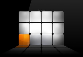 Кубики, серый, оранжевый